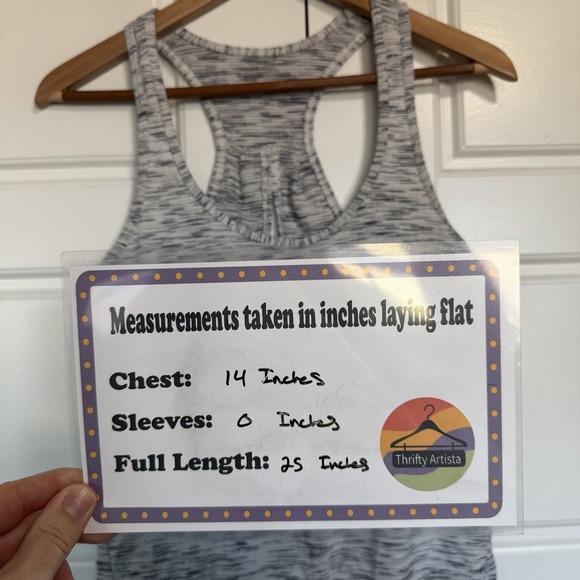 Lululemon Gray Space Dye Racerback Tank Top Open Back Split Detail Womens Small - Picture 2 of 8